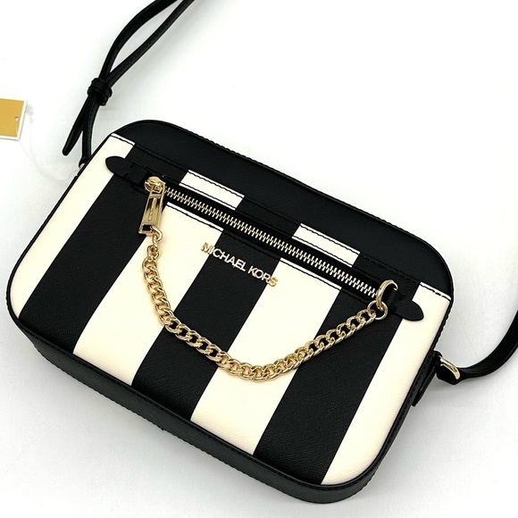 Michael Kors Large EW Zip Chain Xbody Crossbody Bag & TZ Coinpouch w/ID Black - Picture 11 of 15